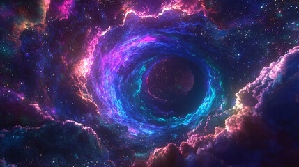 4K Amazing stunning shot of a spiraling galaxy