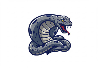 Obraz premium Pixel Art Grey Cobra Illustration Digital Design