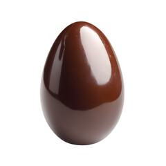chocolate egg isolated on white. easter concept