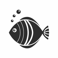 Obraz premium Minimalist Fish Silhouette clean and Professional Vector