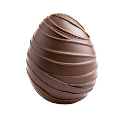 chocolate egg isolated on white. easter concept