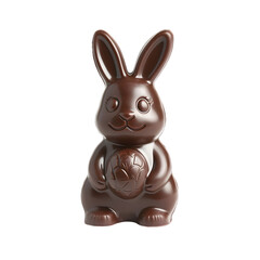 Obraz premium chocolate bunny isolated on transparent background