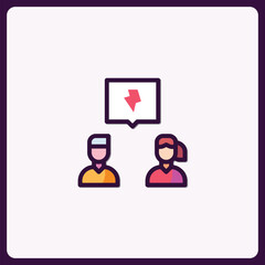 Conflict Communication between People, Illustration of Disagreement or Tension