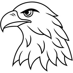 Elegant One-Line Eagle Illustration Vector