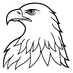 Elegant One-Line Eagle Illustration Vector