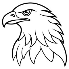 Elegant One-Line Eagle Illustration Vector