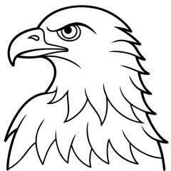 Fototapeta premium Elegant One-Line Eagle Illustration Vector