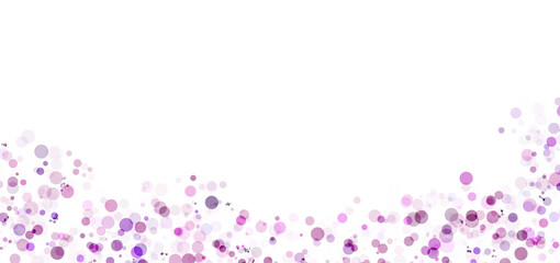 Abstract glitter purple background bokeh glitter lights in round sparkle shapes or circles, sparkling celebration, bright bubble transparent light, gold sparkle. Shining dust, glowing confetti. Png.