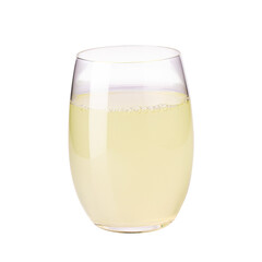 Realistic Transparent Glass of lemon Juice isolated on a transparent background