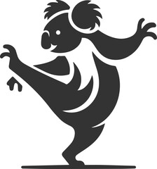 Koala balancing on one foot animal vector