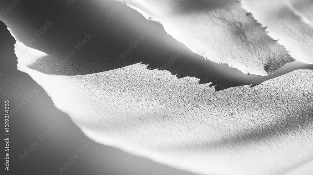 Poster A close up of textured paper with a single shadow falling across it