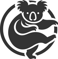Koala balancing on one foot animal vector
