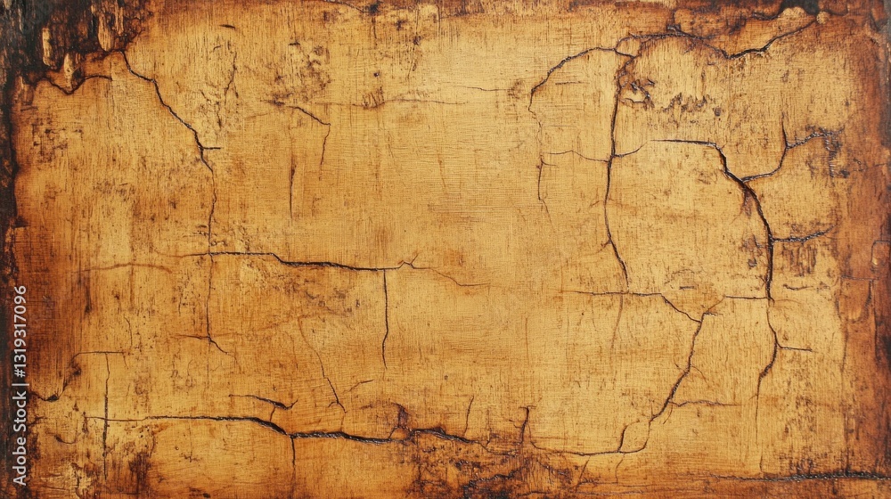 Poster weathered wood reveals a tapestry of cracks and textures, hinting at its rich history and the storie