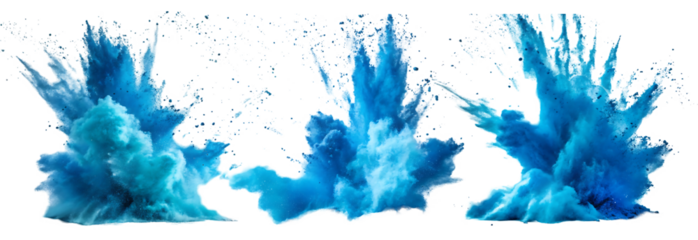 Abstract blue explosion, splash, burst. Energy, power, dynamic concept.