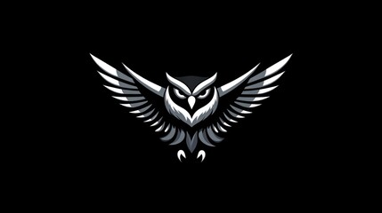 Obraz premium Majestic owl logo design, modern graphic design