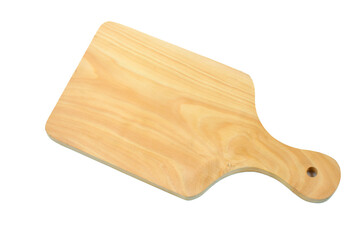 wooden cutting board isolated white background.kitchen equipment commonly used for cutting raw materials