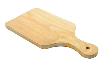 wooden cutting board isolated white background.kitchen equipment commonly used for cutting raw materials