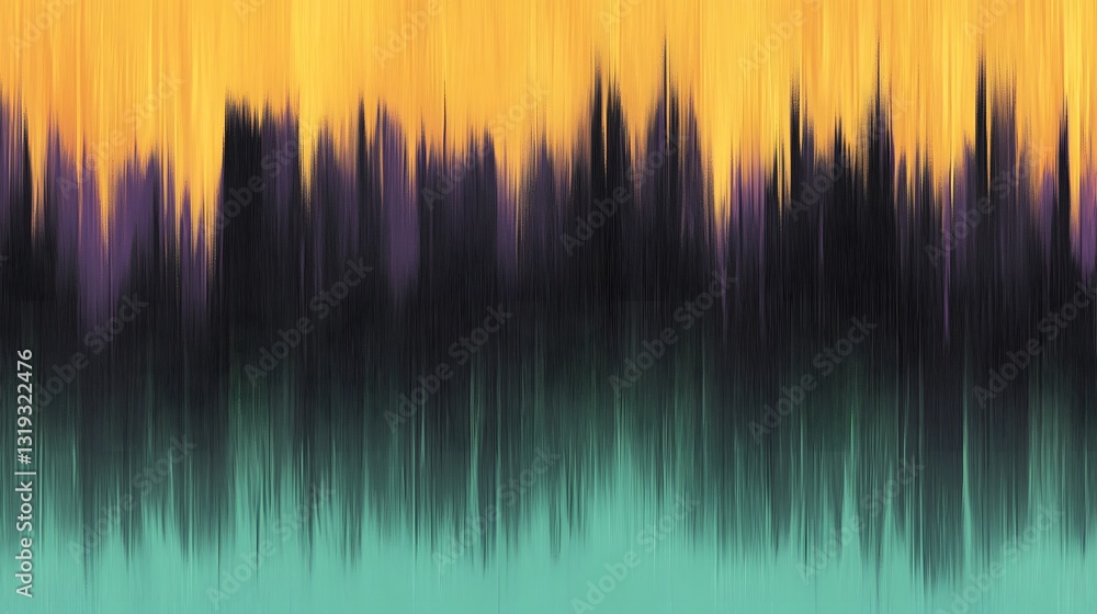 Poster an abstract image with vertical lines of various colors depicted