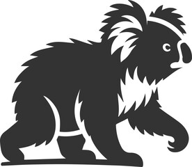 Koala walking on all fours animal vector