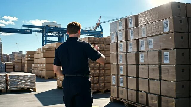 A logistics coordinator oversees customs procedures, ensuring smooth and timely clearance of goods for export.