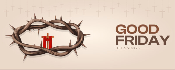 Good Friday Banner, Blessings Art