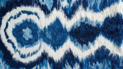 Tie dye woolen textile. Vibrant tie dye fur texture with colorful swirls for fashion design.