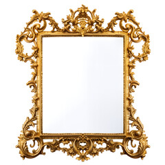vintage mirror frame metal border icon
