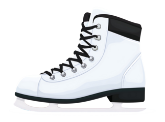 White ice skates illustration