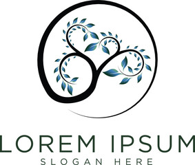 Tree logo with modern and minimalist design, fresh green geometric elements with futuristic touch, suitable for brands that focus on green technology, or environment. Available in high quality vector 