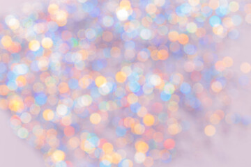 Defocused abstract bokeh background pastel colored, flare from lights, color gradient, blurred...