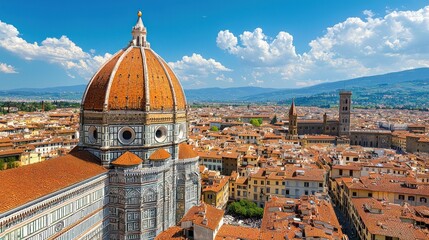 Panoramic view of Florence's Duomo