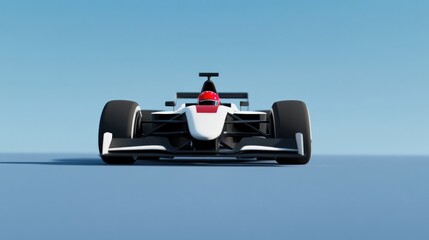 Naklejka premium dynamic 3d render of racing car sleek aerodynamics and detailed textures placed on blank background copy space
