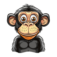 Obraz premium monkey cartoon vector illustration 