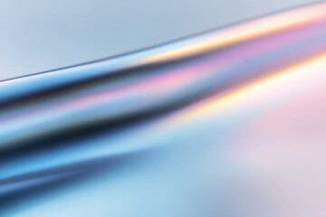 macro shot of titanium with colorful gradients caused by light diffraction creating iridescent effect