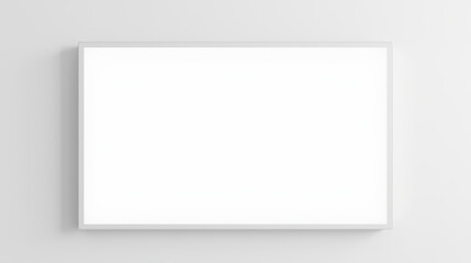 Obraz premium blank white frame on light wall, perfect for displaying art or photos