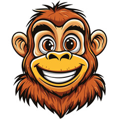 Obraz premium monkey cartoon vector illustration 