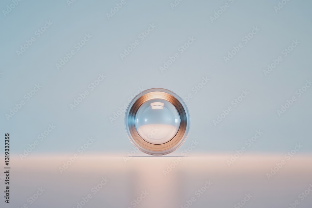 Poster clean and minimalist shot of single lhc component on solid white background perfectly centered