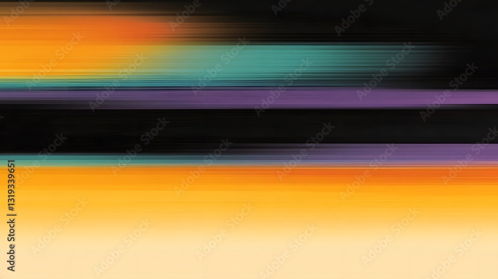 Poster an abstract image showing various horizontal stripes of different colors