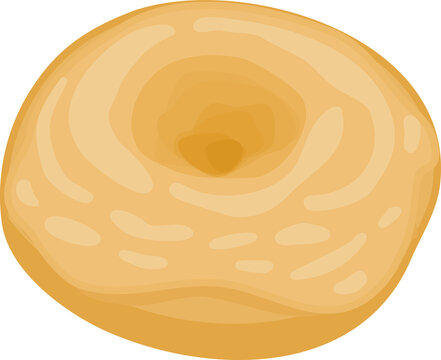 Plain Bagel Illustration