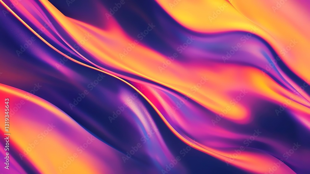 Aufkleber an abstract digital wave pattern showcasing vibrant colors and smooth flowing lines.