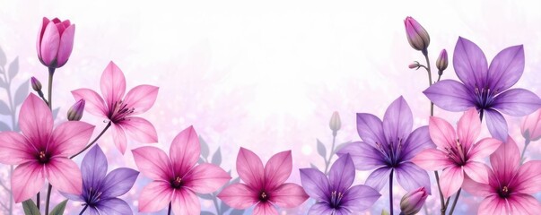 Delicate watercolor bouquet, soft purple pink blooms , stock, watercolor, texture