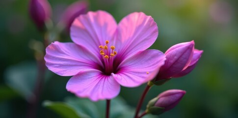 Intricate purple marsh geranium blossom, close-up view , detail, marsh geranium