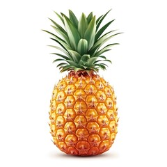 Fototapeta premium Fresh Pineapple with Vibrant Golden Skin and Gleaming Texture