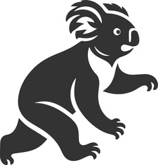 Koala running on two legs animal vector