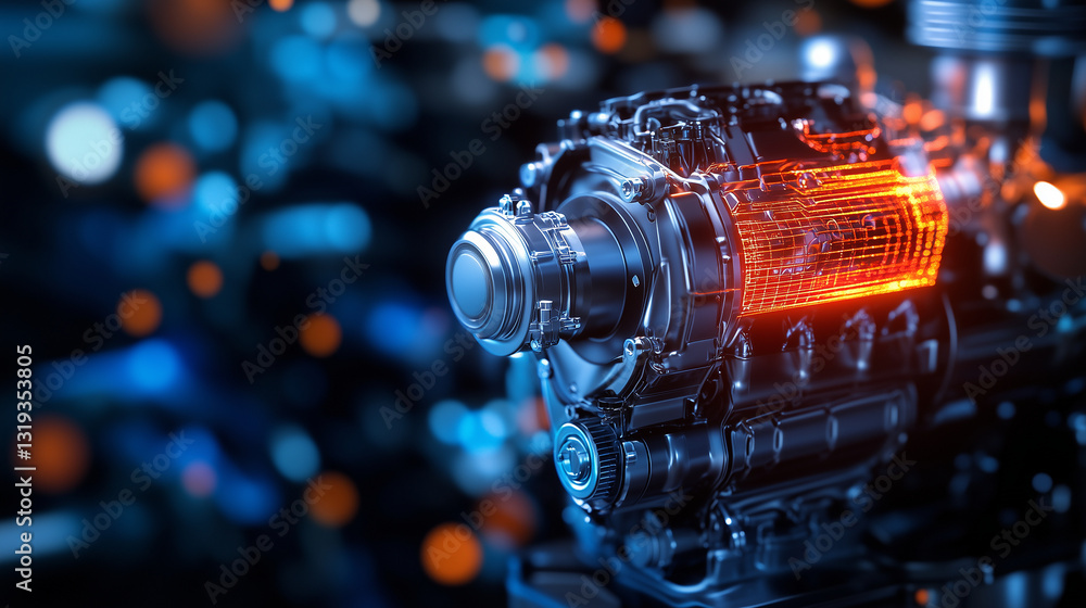 Poster power and performance in motion! advanced engine technology drives the world forward with innovation