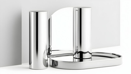 Modern, Silver Utensils on a Tray