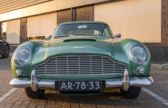 Philippine, The Netherlands, 08.03.2025, Front view of the classic british car Aston Martin DB5 from 1964