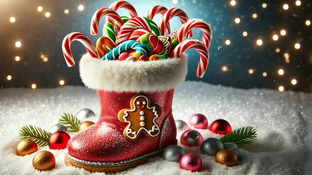 Leckere S&uuml;&szlig;igkeiten in einer zauberhaften Winterlandschaft