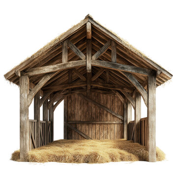 Rustic Wooden Barn: This rustic wooden barn stands as a testament to simple architecture. The texture of the wood is accentuated by the play of light and shadow