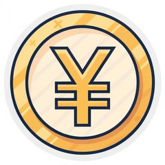 Obraz premium Yen Coin Icon, Japanese Currency, Wealth, Finance
